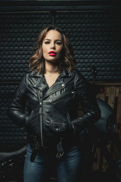 Popstar Women's Motorcycle Leather Jacket Women's Leather Jacket Jackets