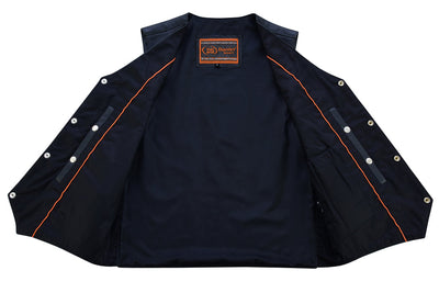 Men's Single Back Panel motorcycle vest