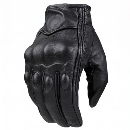 Motorcycle Gloves - S-XXXL  Goatskin Leather Men Women Moto Glove Elec