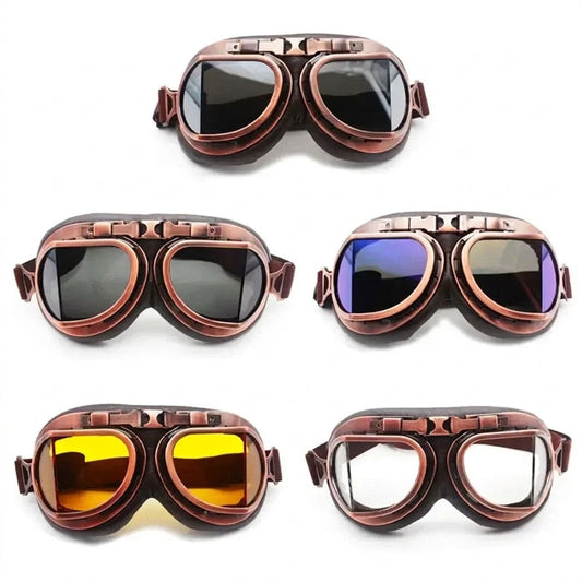 Motorcycle Accessory - Vintage Motor Protective Gear Glasses Pilot Gog