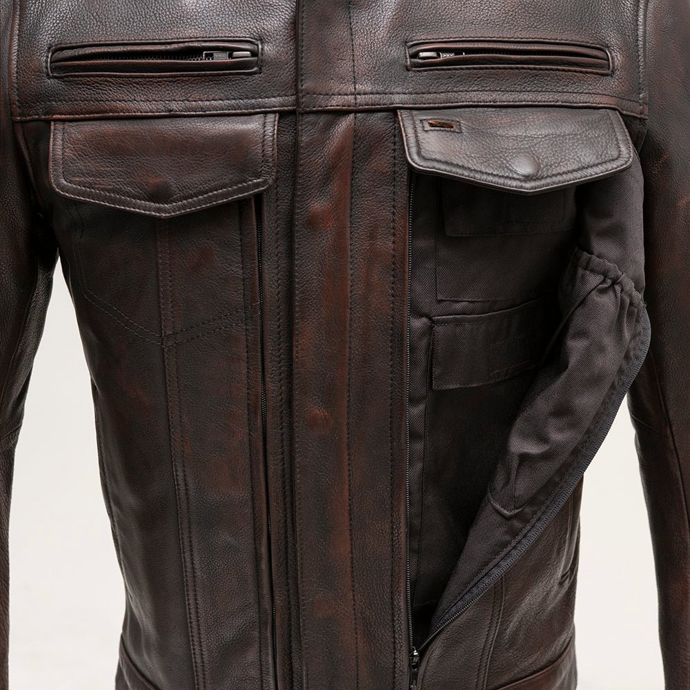 Raider Men's Motorcycle Leather Jacket Men's Leather Jacket Jackets