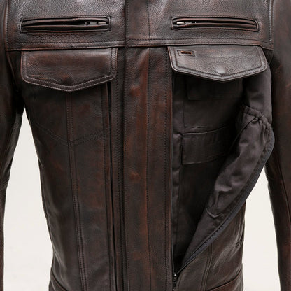 Raider Men's Motorcycle Leather Jacket Men's Leather Jacket Jackets