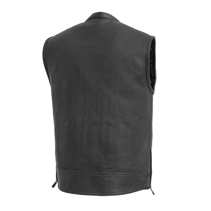Rampage - Men's Motorcycle Leather Vest Men's Leather Vest Vests