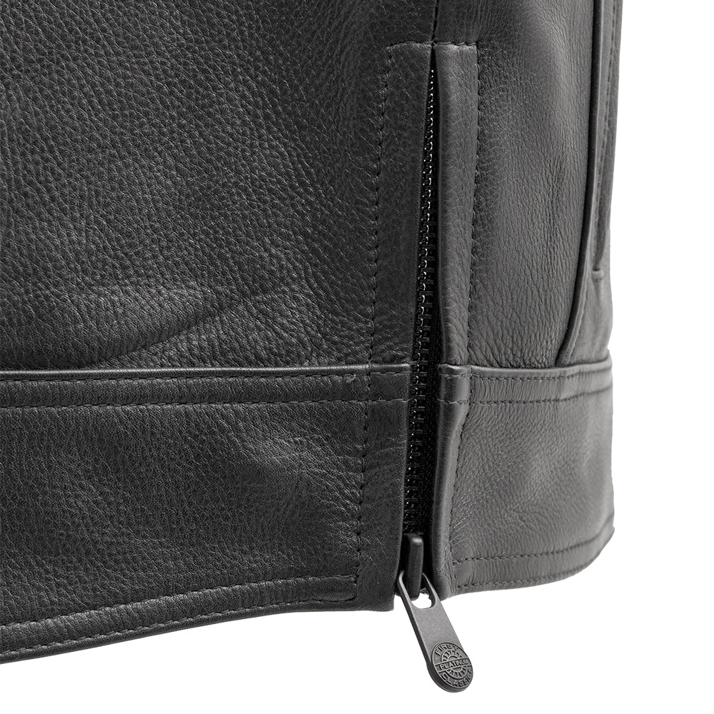 Rampage - Men's Motorcycle Leather Vest Men's Leather Vest Vests