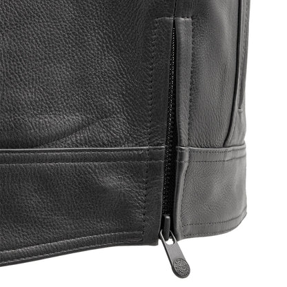Rampage - Men's Motorcycle Leather Vest Men's Leather Vest Vests