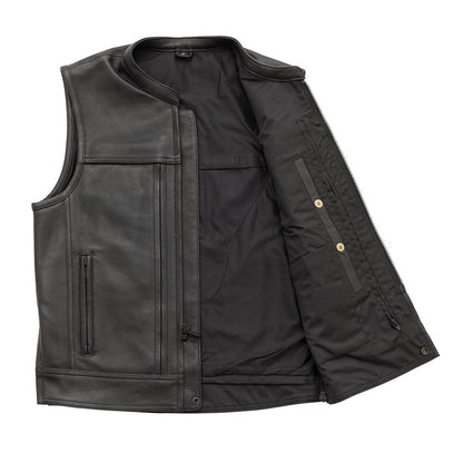 Rampage - Men's Motorcycle Leather Vest Men's Leather Vest Vests