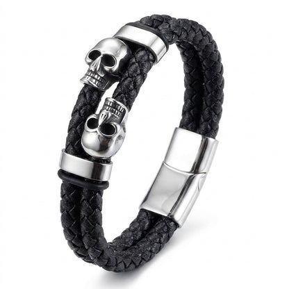 Motorcycle Accessory - Multi-layer Bracelet Punk Stainless Steel Charm