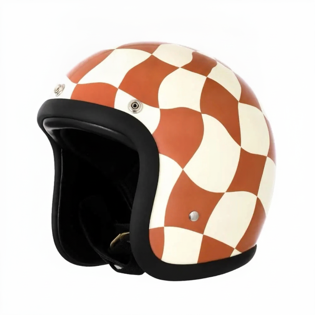 500TX Open Face Motorcycle Helmet – Vintage Style, DOT Approved