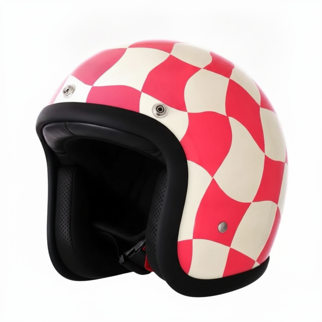 500TX Open Face Motorcycle Helmet – Vintage Style, DOT Approved