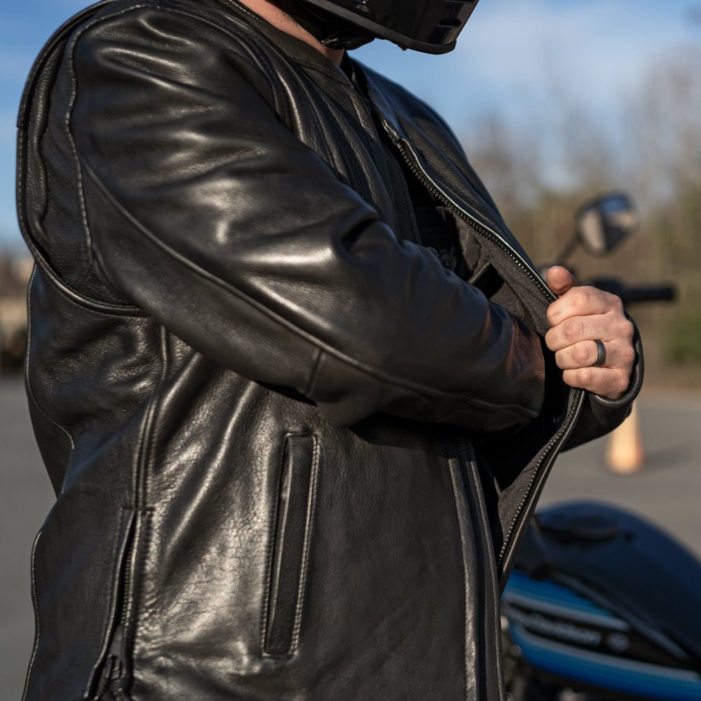 Revolt Men's Motorcycle Leather Jacket Men's Leather Jacket Jackets