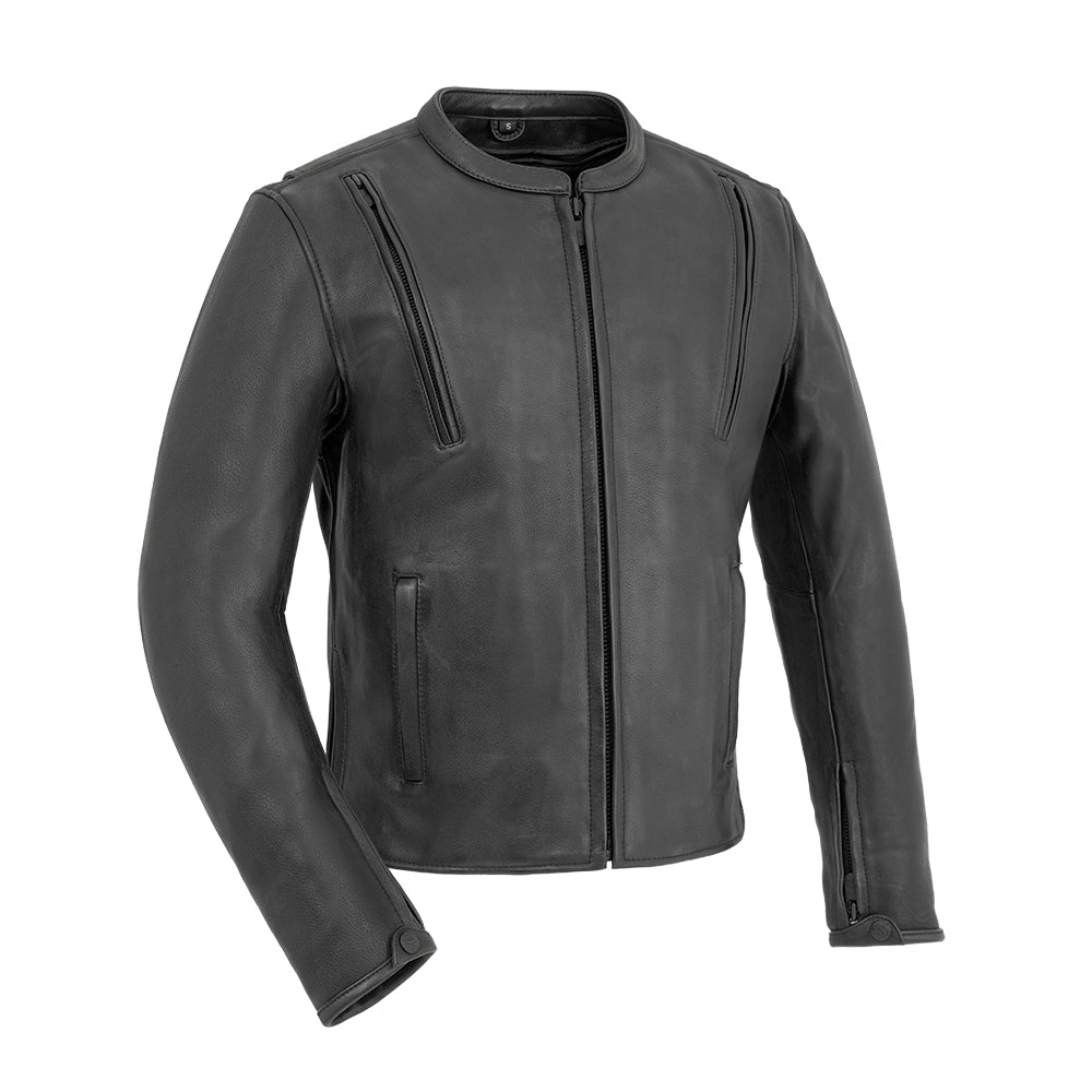 Revolt Men's Motorcycle Leather Jacket Men's Leather Jacket Jackets Black S