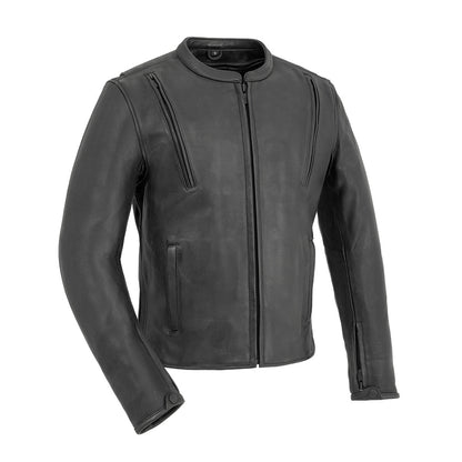 Revolt Men's Motorcycle Leather Jacket Men's Leather Jacket Jackets Black S