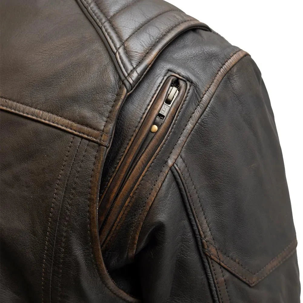 Rider Club - Men's Leather Motorcycle Jacket Men's Leather Jacket Jackets