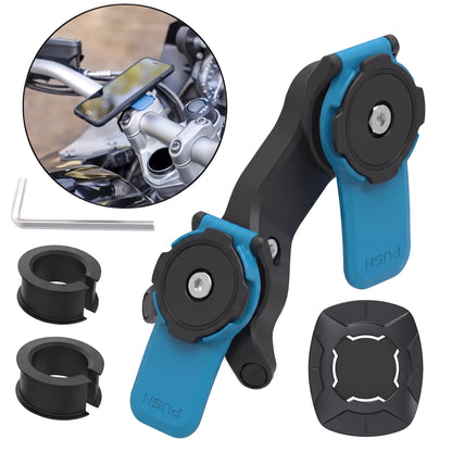 Motorcycle Phone Holder - Universal Handlebar Mount Phone Holder - Alu