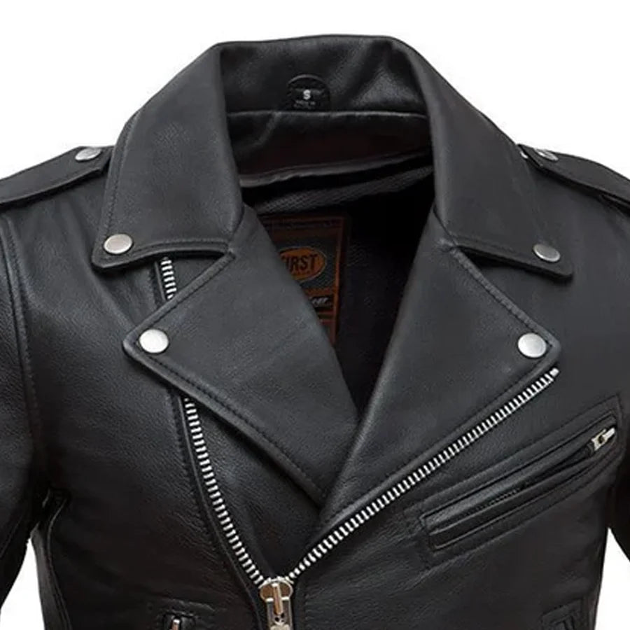 Rockstar - Women's Motorcycle Leather Jacket Women's Leather Jacket Jackets
