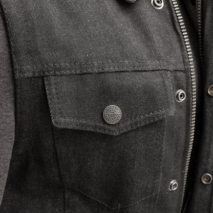 Rook - Men's Motorcycle Denim Vest Men's Denim Vest Vests