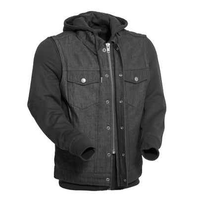 Rook - Men's Motorcycle Denim Vest Men's Denim Vest Vests