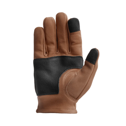 Roper DBL Palm Men's Motorcycle Leather Gloves Men's Gloves Accessories Black Brown XS