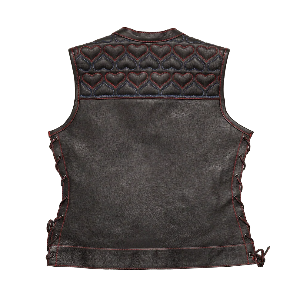 Rosie Women’s Motorcycle Leather Vest Women's Leather Vest Vests