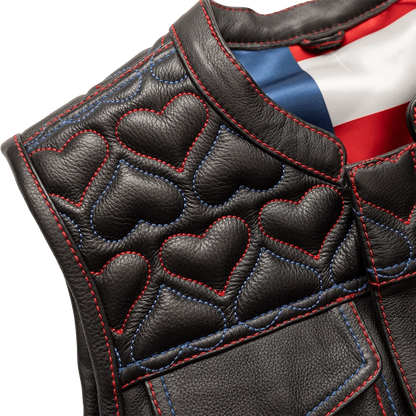 Rosie Women’s Motorcycle Leather Vest Women's Leather Vest Vests