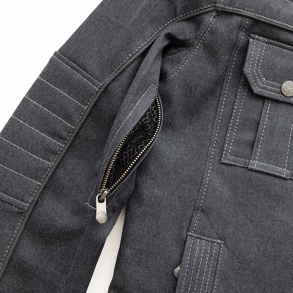 Rowdy Men's Thunder Denim Motorcycle Jacket Men's Thunder Denim Jacket Jackets