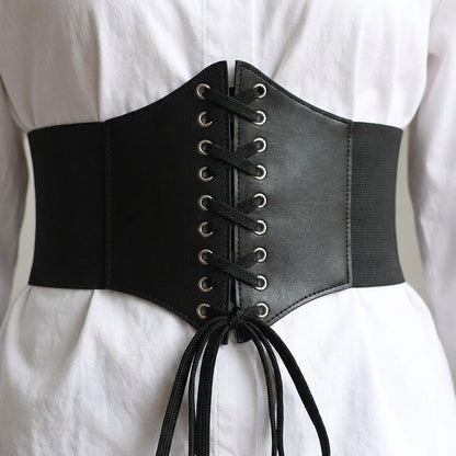 Lace Up Corset Belt — detail view