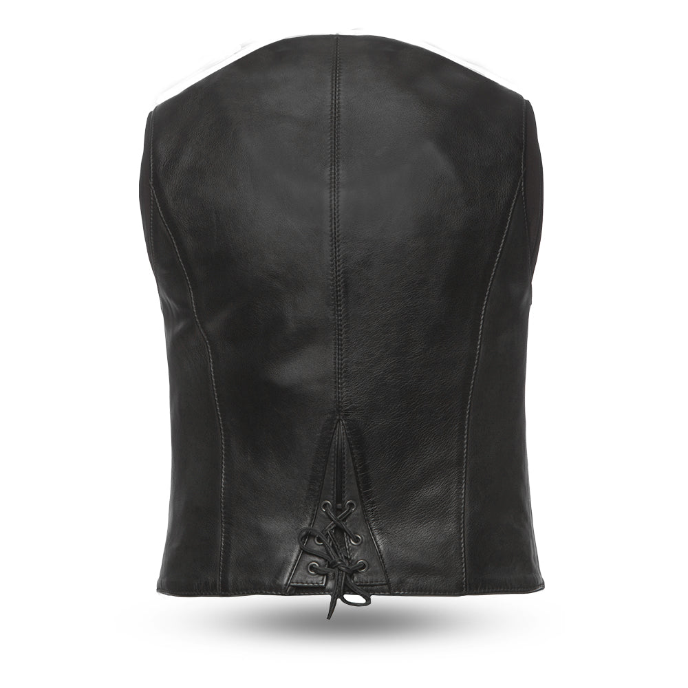 Savannah Women's Western Style Motorcycle Leather Vest Women's Leather Vest Vests