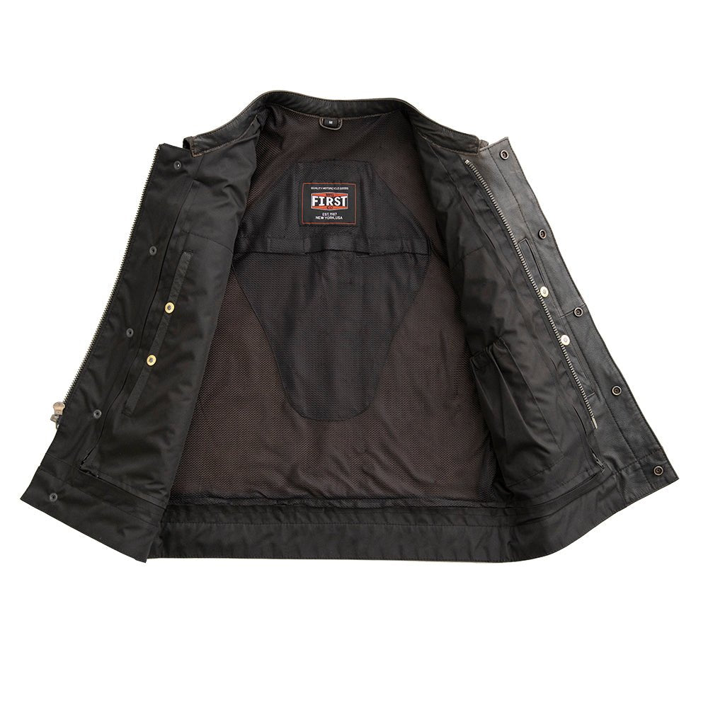 Sharp Shooter Men's Motorcycle Leather Vest Men's Leather Vest Vests