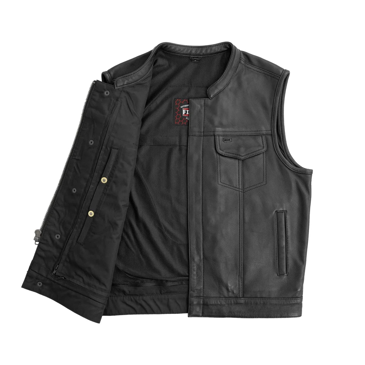 Sharp Shooter Men's Motorcycle Leather Vest Men's Leather Vest Vests