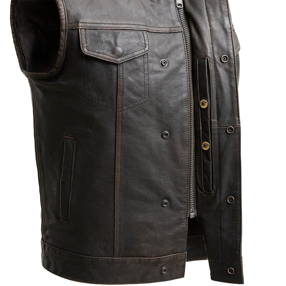 Sharp Shooter Men's Motorcycle Leather Vest Men's Leather Vest Vests