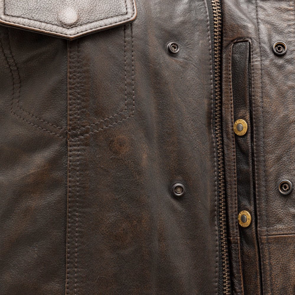 Sharp Shooter Men's Motorcycle Leather Vest Men's Leather Vest Vests