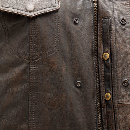 Sharp Shooter Men's Motorcycle Leather Vest Men's Leather Vest Vests