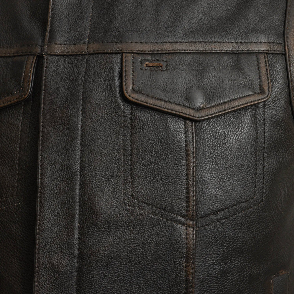 Sharp Shooter Men's Motorcycle Leather Vest Men's Leather Vest Vests