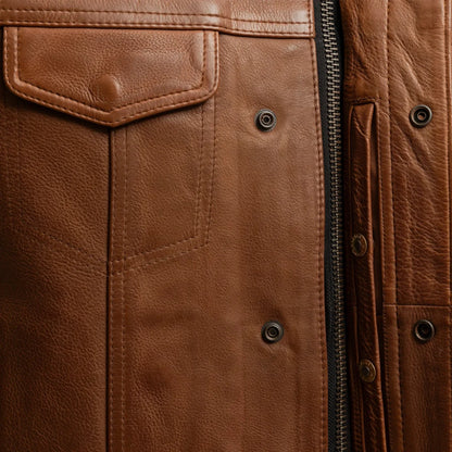 Sharp Shooter Men's Motorcycle Leather Vest Men's Leather Vest Vests