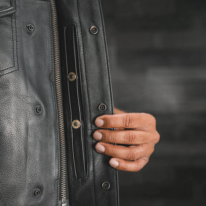 Sharp Shooter Men's Motorcycle Leather Vest Men's Leather Vest Vests