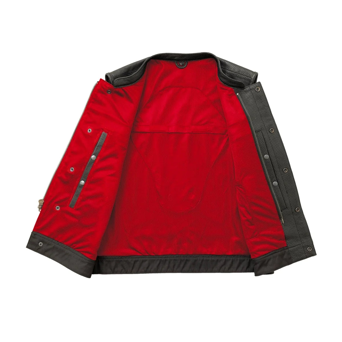Sharp Shooter Perforated Men's Motorcycle Leather Vest Men's Perforated Leather Vest Vests