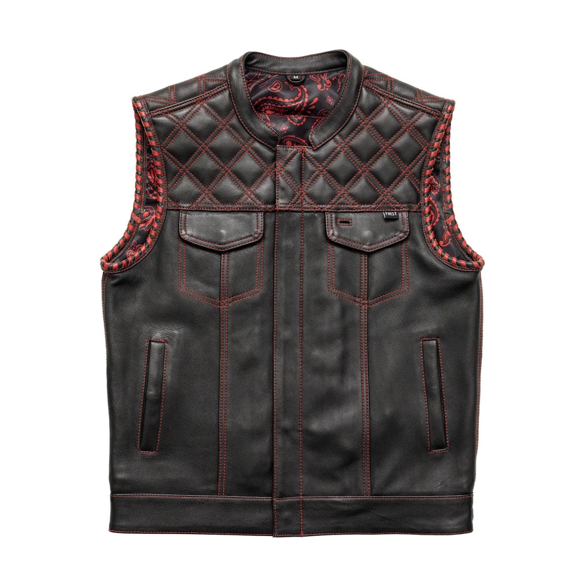 Sinister - Men's Motorcycle Leather Vest Men's Leather Vest Vests