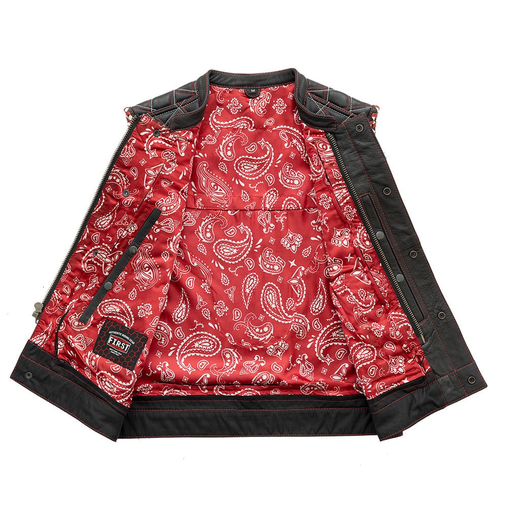 Sinister - Men's Motorcycle Leather Vest Men's Leather Vest Vests
