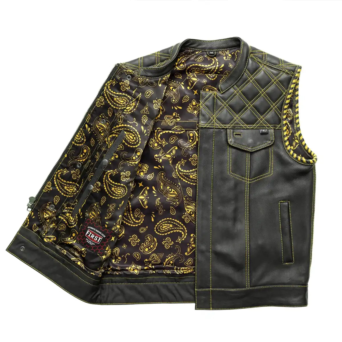 Sinister - Men's Motorcycle Leather Vest Men's Leather Vest Vests