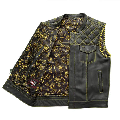 Sinister - Men's Motorcycle Leather Vest Men's Leather Vest Vests