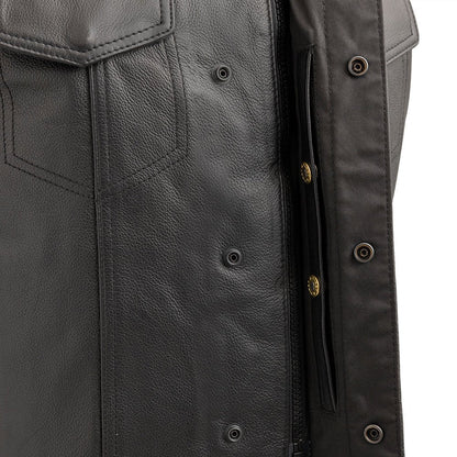 Sniper Men's Motorcycle Leather Vest Men's Leather Vest Vests