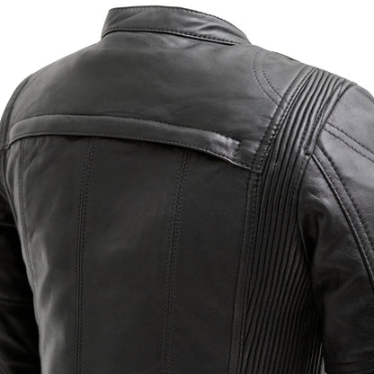 Supastar - Womens Motorcycle Leather Jacket Women's Leather Jacket Jackets