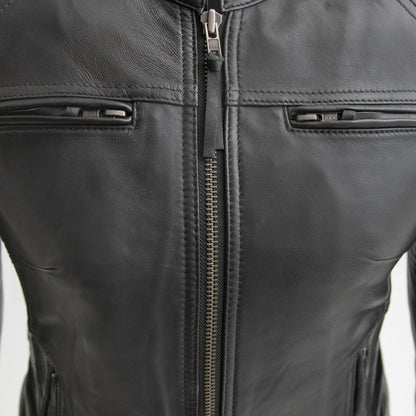 Supastar - Womens Motorcycle Leather Jacket Women's Leather Jacket Jackets