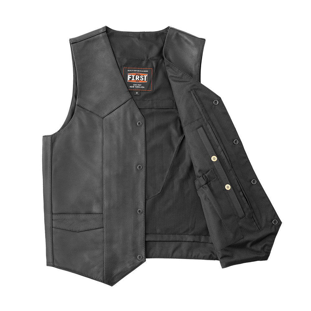 Texan Men's Motorcycle Western Style Leather Vest Men's Western Vest Vests
