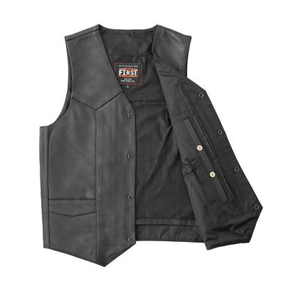 Texan Men's Motorcycle Western Style Leather Vest Men's Western Vest Vests