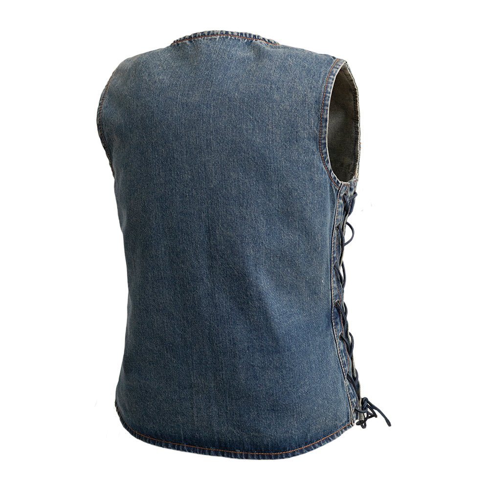Tiff Women's Motorcycle Denim Vest Women's Denim Vest Vests