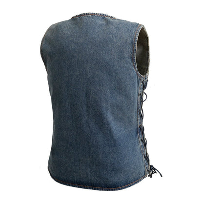 Tiff Women's Motorcycle Denim Vest Women's Denim Vest Vests