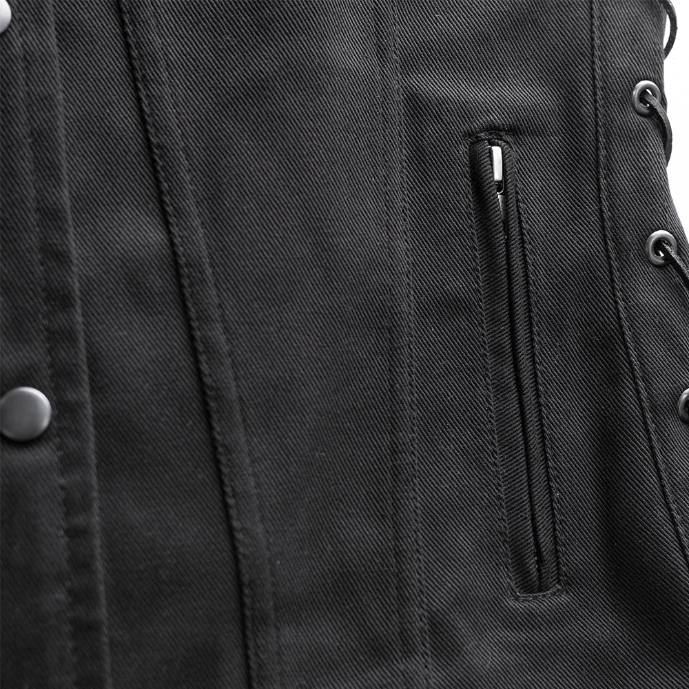 Tiff Women's Motorcycle Twill Vest Women's Twill Vest Vests