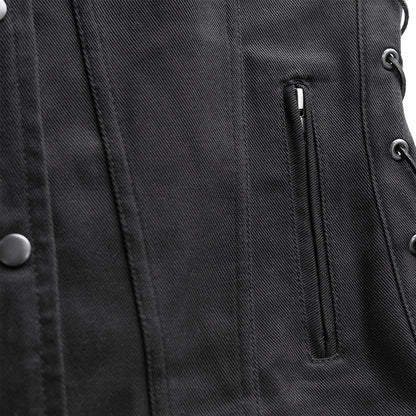 Tiff Women's Motorcycle Twill Vest Women's Twill Vest Vests