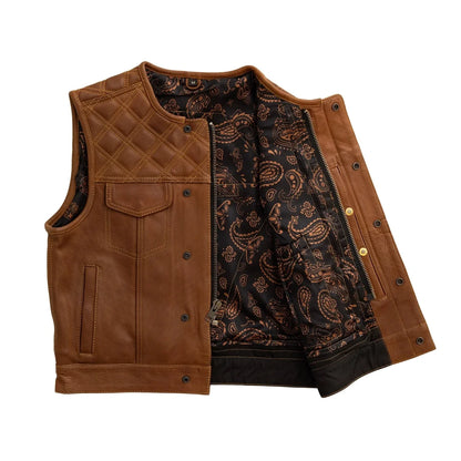 Timber Men's motorcycle leather vest (limited edition) Men's Leather Vest Vests
